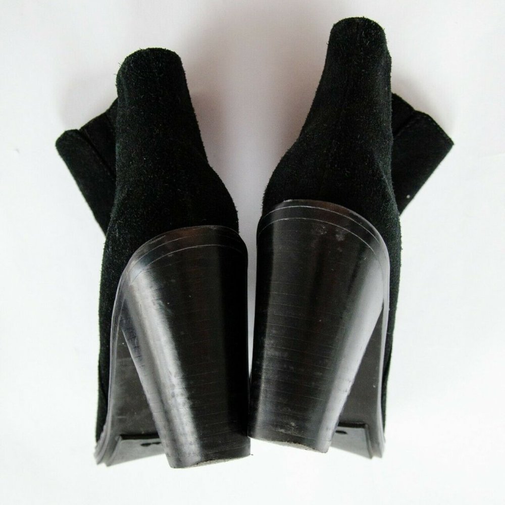 Joie Cloee Black Suede Heeled Ankle Booties 36.5 - Picture 7 of 8